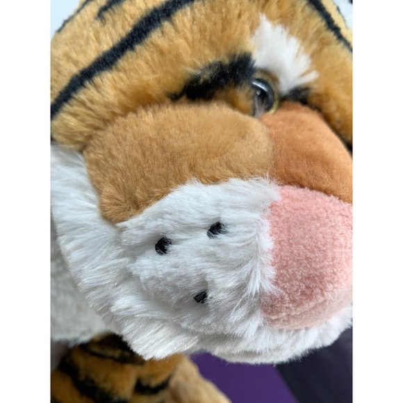 Bengal Tiger 14 Inch Hugfun Holiday Red Cable Knit Hat Pink Nose Gold Sparkle Ey - Picture 13 of 16